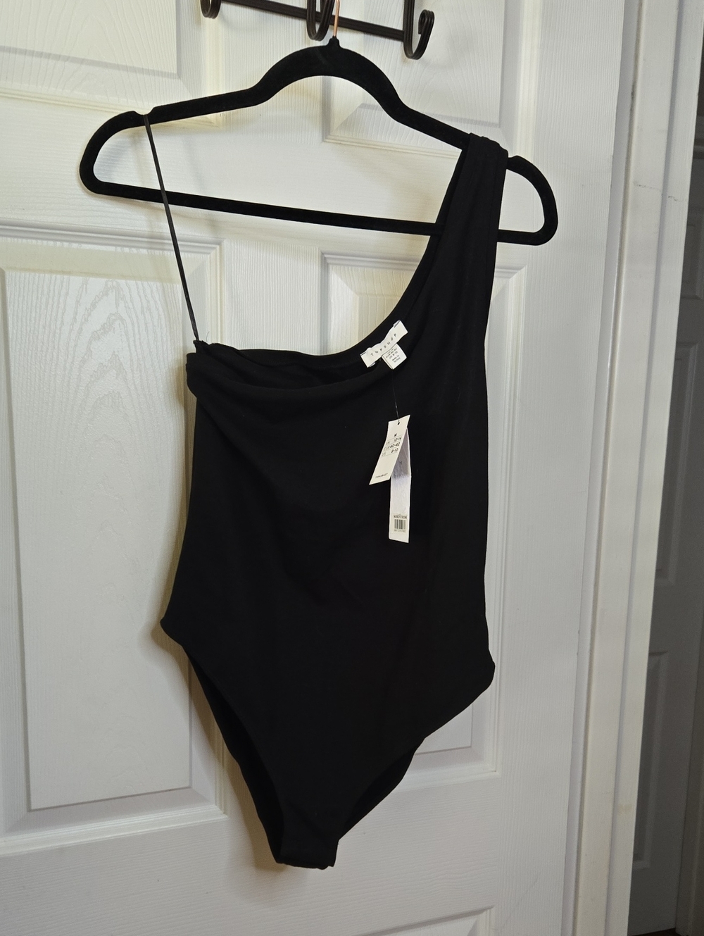 Topshop Black One-Shoulder Bodysuit